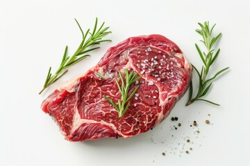 Ribeye Majesty: A Thick-Cut Steak with Rosemary and Salt