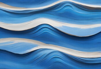 Obraz premium Wavy light blue, celeste, turquoise, sky color rought 3d concrete clay wall tezture texture background