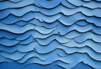 Wavy light blue, celeste, turquoise, sky color rought 3d concrete clay wall tezture texture background