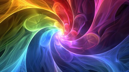 Obraz premium Abstract Swirling Rainbow Design