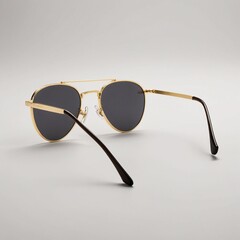 Golden Frame Aviator Sunglasses  Luxury Fashion Accessory Concept