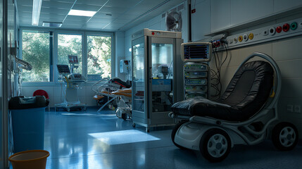 Modern Hospital Room with Medical Equipment