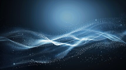 Abstract Blue and White Digital Wave Background