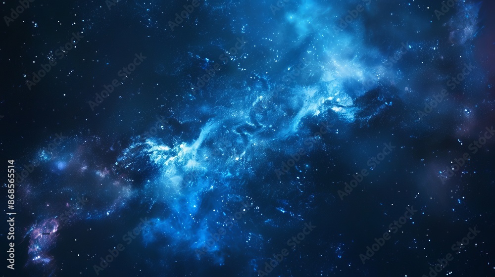 Wall mural vibrant outer space background with nebula clouds and celestial stars - cosmic universe scene in hig