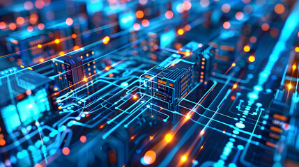 Fototapeta premium Build a reliable and scalable network infrastructure to support the growing demands of your organization