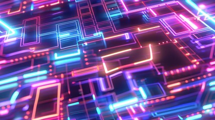 Abstract Neon Lights Background