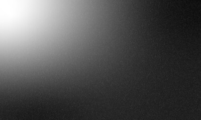 Light spots on black grainy background, abstract stipple sand effect, gradient from dots. Vector illustration. Gritty texture sand on transparent background. Monochrome noise halftone, retro style