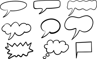speech bubbles , text balloons, dialog space, Vector illustration