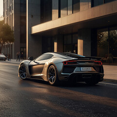 Fototapeta premium a luxury sports car generative ai