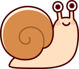 Cute cartoon snail drawing. Simple hand drawn doodle illustration. © sudowoodo