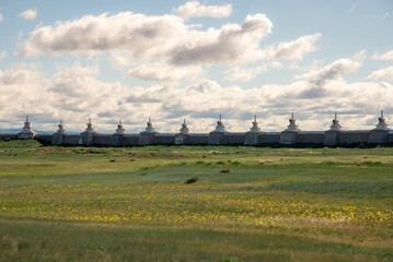 Kharkhorin temple wall. The oldest busistic temple in Mongolia