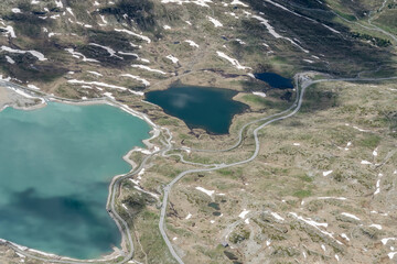 Bianco lake North shore and barrage, Switzerland