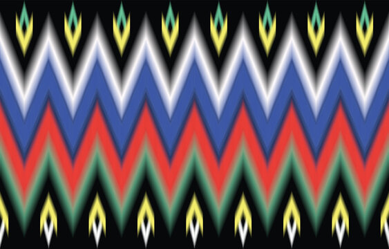 Ethnic abstract ikat colorful seamless pattern vector illustration design for background, curtain, carpet, wallpaper, clothing, wrapping, Batik, fabric,