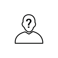 Extrinsic, ignorant, unaware outline icon. Line art vector.