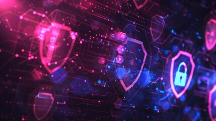 Fototapeta premium Cyber Security: Shielding Digital Assets