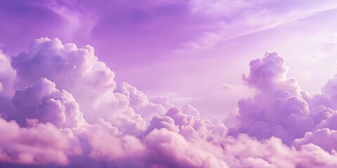 Fantasy sky with sugar cotton purple clouds in a dreamy background	