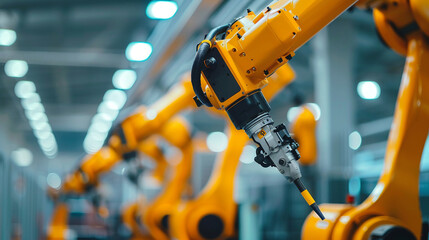 The engineer is ensuring the precision of automated assembly processes.