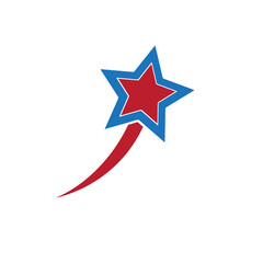 american flag star