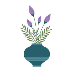 Plant in pot vector illustration. Cartoon flat different indoor potted decorative houseplants for interior home or office decoration, green garden floral collection icons isolated on white