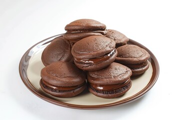 Flavorful Dark Chocolate Football Whoopie Pies with Garam Masala Cream Filling