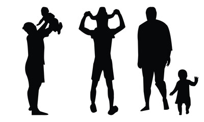 Father Vector And silhouette Collection. 