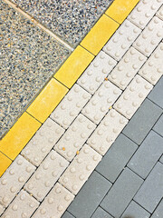 concrete paving stones of different colors