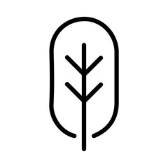 Obraz premium leaf icon - botany, herbal, ecology, bio, organic, vegetarian, eco, fresh, nature outline pictogram for flora