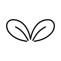 leaf icon - botany, herbal, ecology, bio, organic, vegetarian, eco, fresh, nature outline pictogram for flora