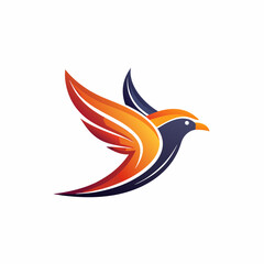 create a minimalist bird logo vector art illustrat