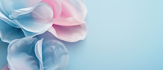 A blue and pink flower with a blue stem