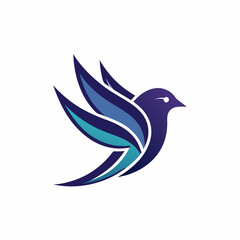 create a minimalist bird logo vector art illustrat