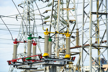 High-voltage power transformer substation