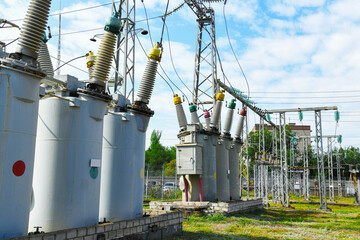 High-voltage power transformer substation