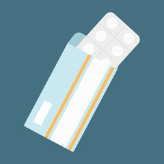 Medical elements and medicine sign health care design. Hospital pharmacy