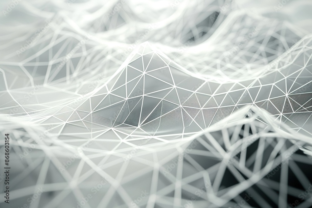Wall mural mesh or net with lines and geometric shapes detail.3d design