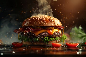Burger Realistic photography