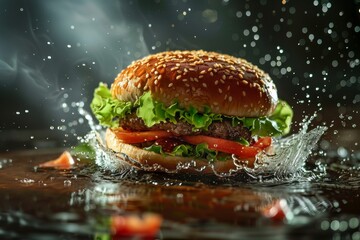 Burger Realistic photography