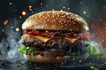 Burger Realistic photography