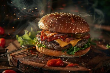 Burger Realistic photography