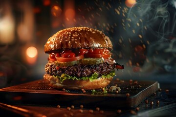 Burger Realistic photography