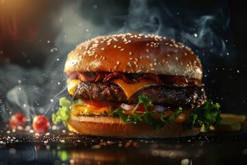 Burger Realistic photography