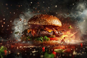 Burger Realistic photography