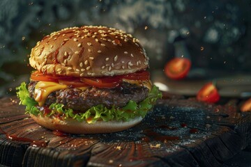 Burger Realistic photography