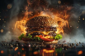 Burger Realistic photography