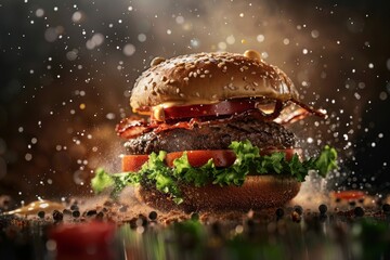 Burger Realistic photography