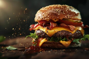 Burger Realistic photography