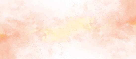 Abstract orange and yellow color background with bokeh .Delicate sepia background with paint stains watercolor texture .subtle watercolor orange yellow gradient illustration.