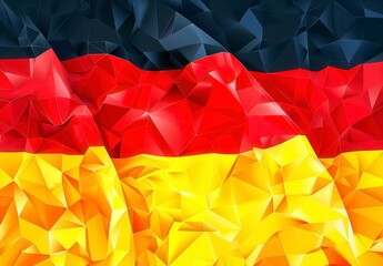 A German yellow and red flag with a black stripe