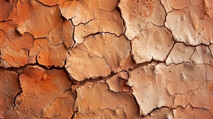 Naklejka premium Terra Cotta Background. Pottery Textured Close Up with Clay Texture