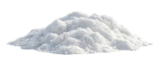 Pile of white snow cut out